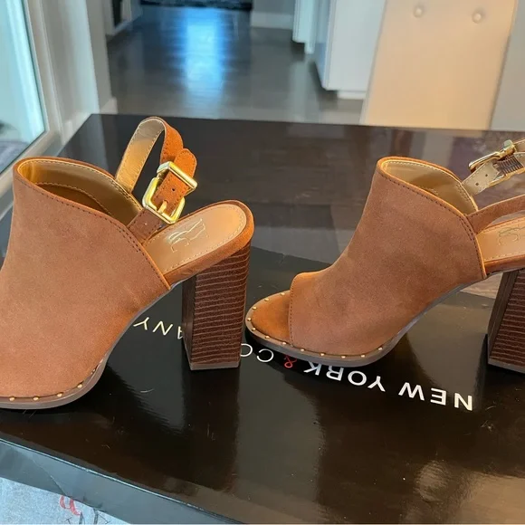 NY&C Sling Back Peep Toe Boot Brand New in Box Never Worn - Picture 4 of 10